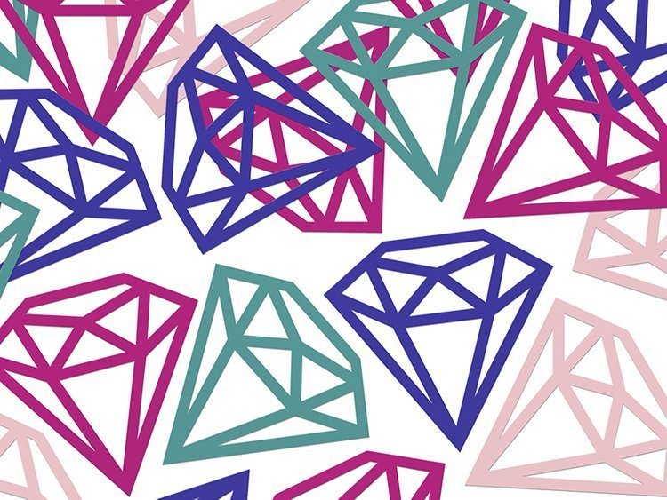 Partydeco Konfetti Diamenty mix 1op KONS48-000
