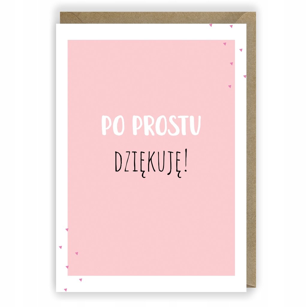 Cardie Kartka okolicznościowa, eko koperta Dziękuję K001