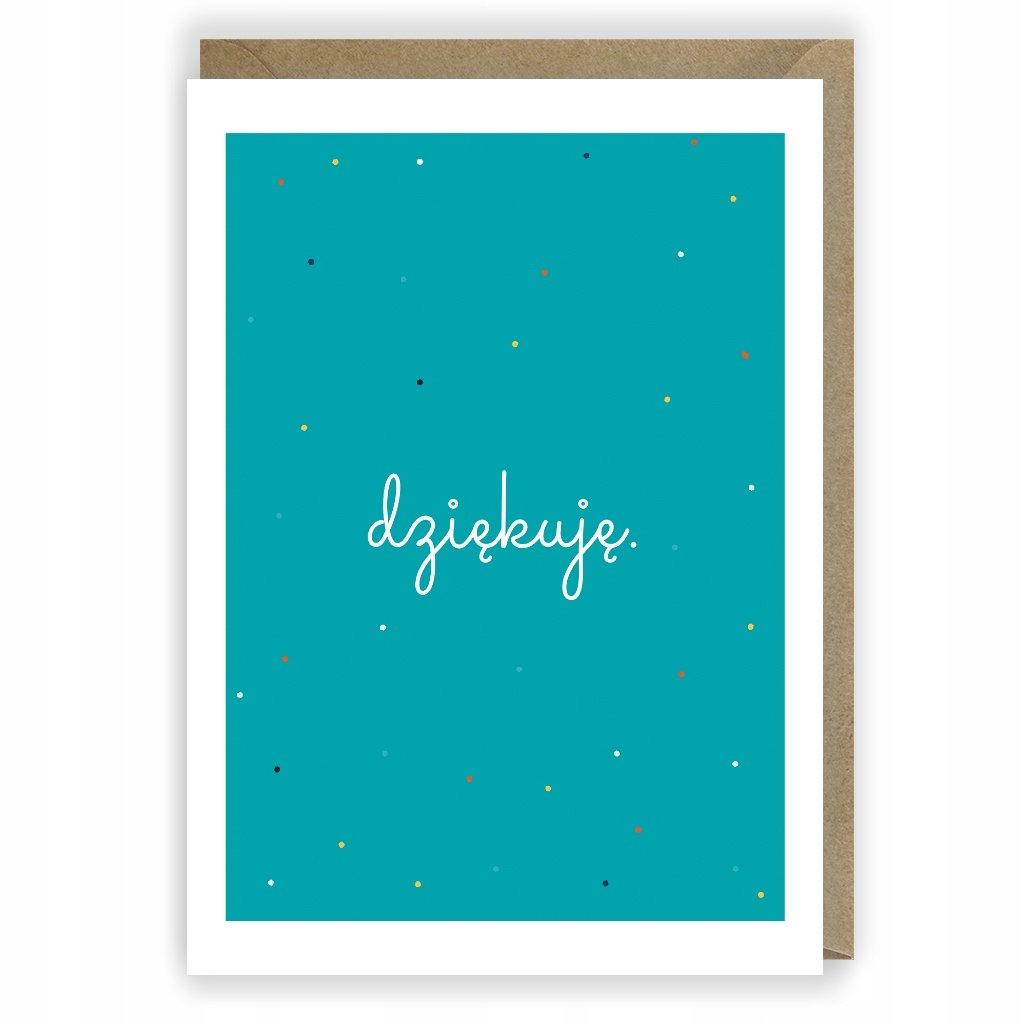 Cardie Kartka okolicznościowa, eko koperta Dziękuję K002