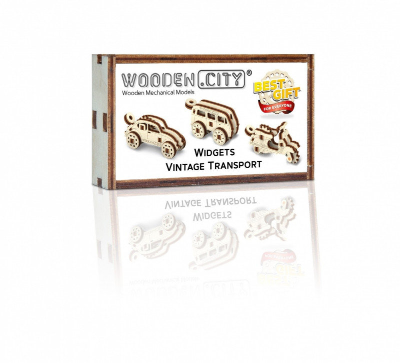 Wooden.City Drewniane puzzle 3D Zabytkowy transport