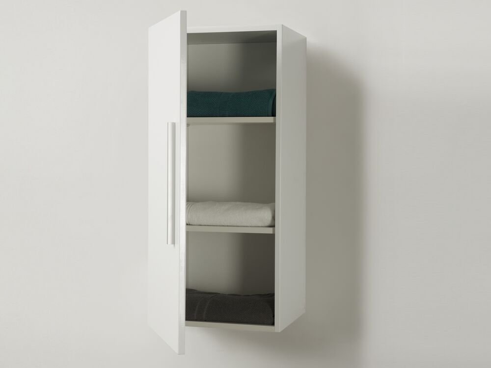 Beliani Meble łazienkowe - szafka wisząca łazienkowa biała BILBAO