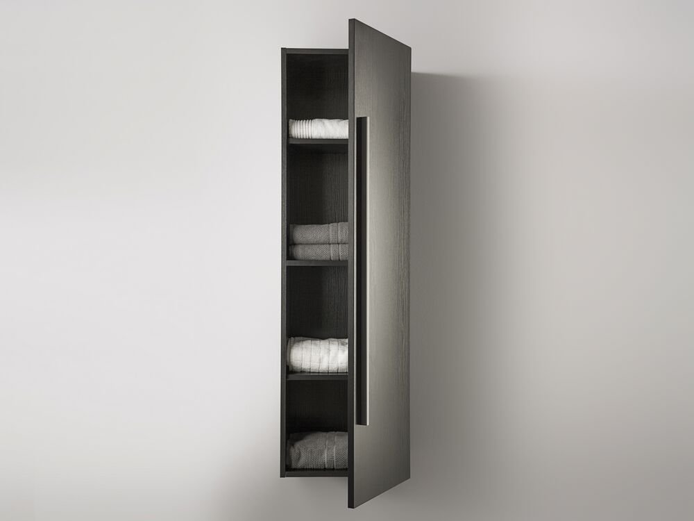 Beliani Meble łazienkowe - szafka wisząca łazienkowa czarna MATARO