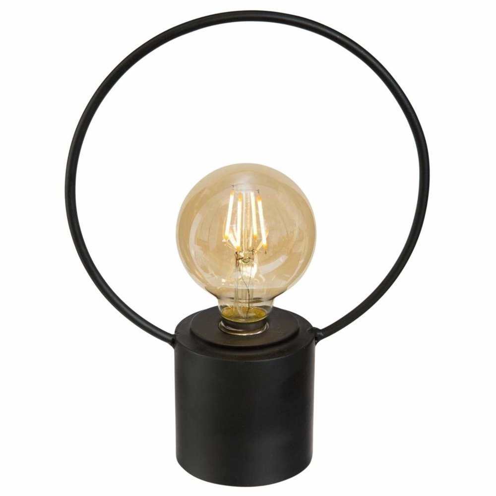 Vintage Atmosphera Lampa w stylu wyposażona w żelazny czarny stojak idealny dodatek do domowego wnętrza B07MY8R85R