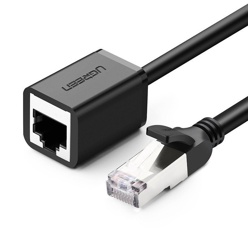 Ugreen Kabel sieciowy UGREEN przedłużacz Ethernet RJ45 Cat 6 FTP z metalową wtyczną 3m czarny UGR262BLK