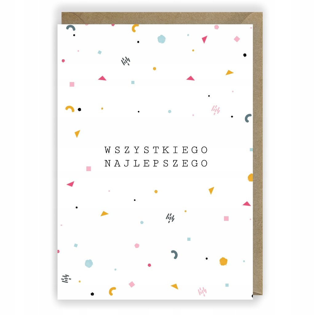 Cardie Kartka urodzinowa, eko koperta K018