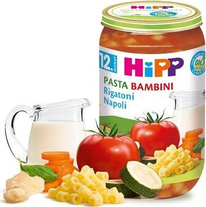 HiPP, wegetariańskie rigatoni napoli z serem, 250 g