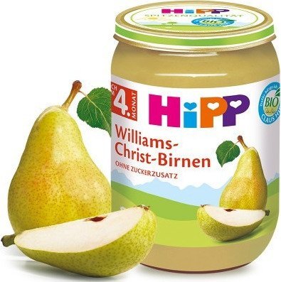 HiPP, Bio, deserek owocowy z gruszek i jabłek, 190 g
