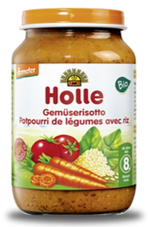 Holle 8 mc RISOTTO WARZYWNE BEZGLUTENOWE BIO 220 g po 8 miesiącu