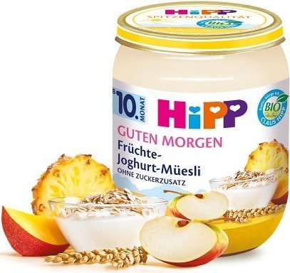 HiPP, Bio, jogurt z musli jabłkami i ananasem, 160 g