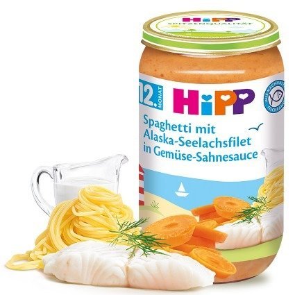 HiPP, makaron z mintajem i warzywami w sosie śmietanowym, 250 g