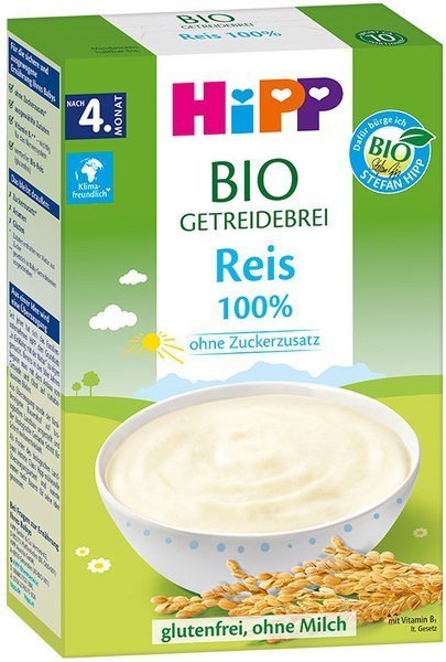 Hipp , Bio, bezmleczna bezglutenowa kaszka ryżowa, 200 g