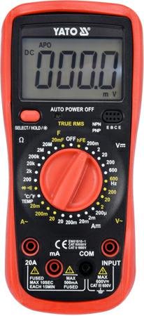 Yato WIELOFUNKCYJNY MIERNIK CYFROWY TRUE RMS YT-73083 YT-73083