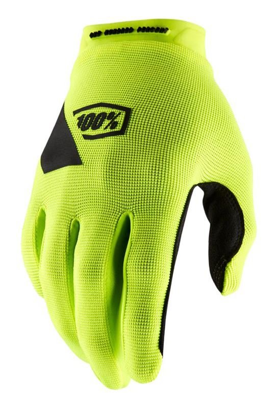 100%, Rękawiczki kolarskie, Ridecamp Glove fluo yellow, limonkowy, rozmiar M