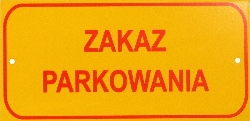 Tabliczka Mała 10*20Cm Zakaz Parkowania