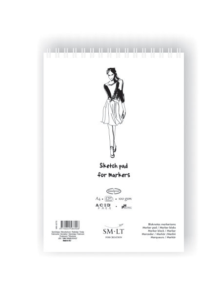 SM.LT MB 50TS bloku rysunkowego, A4, 100 GSM, biały MB-50TS
