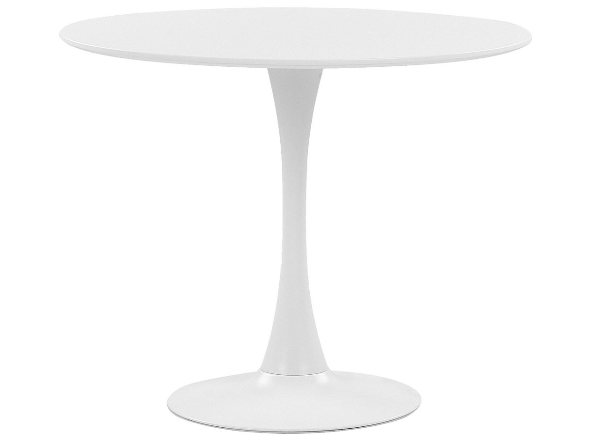 Zdjęcia - Stół kuchenny Beliani Stół do jadalni okrągły ⌀ 90 cm biały BOCA 