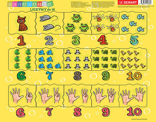 DEMART Puzzle ramkowe - Cyferki dla dzieci