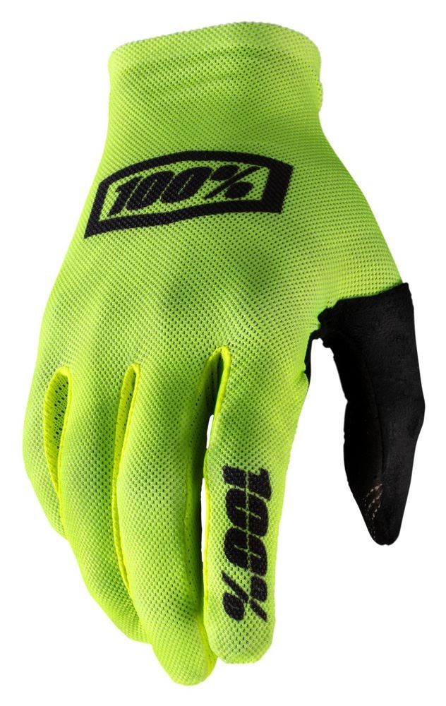 100%, Rękawiczki kolarskie, Celium Glove fluo yellow black, limonkowy, rozmiar XL