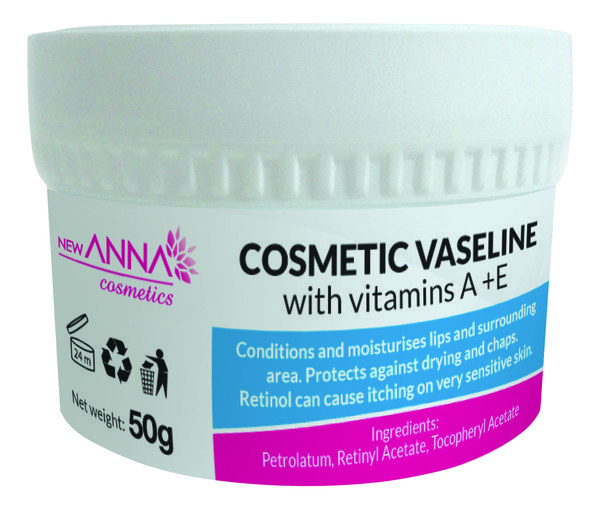 Anna Cosmetics Anna Cosmetics Wazelina Kosmetyczna z Witaminami A+E 50g