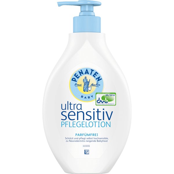 Penaten Do pielęgnacji penaty Ultra Sensitiv Lotion parfuemfrei 400 ML/opiekunami balsam do ciała bez perfumy toaletowe w wrażliwą skóry dziecka (2 X 400 ML) 02601