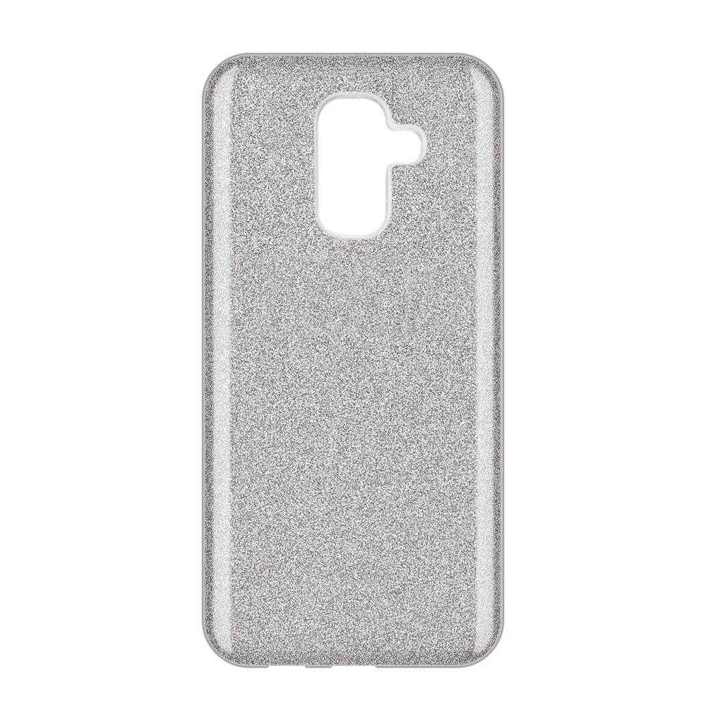 Wozinsky Glitter Case błyszczące etui pokrowiec z brokatem Samsung Galaxy A6 Plus 2018 A605 srebrny Srebrny Samsung Galaxy A6 Plus 2018