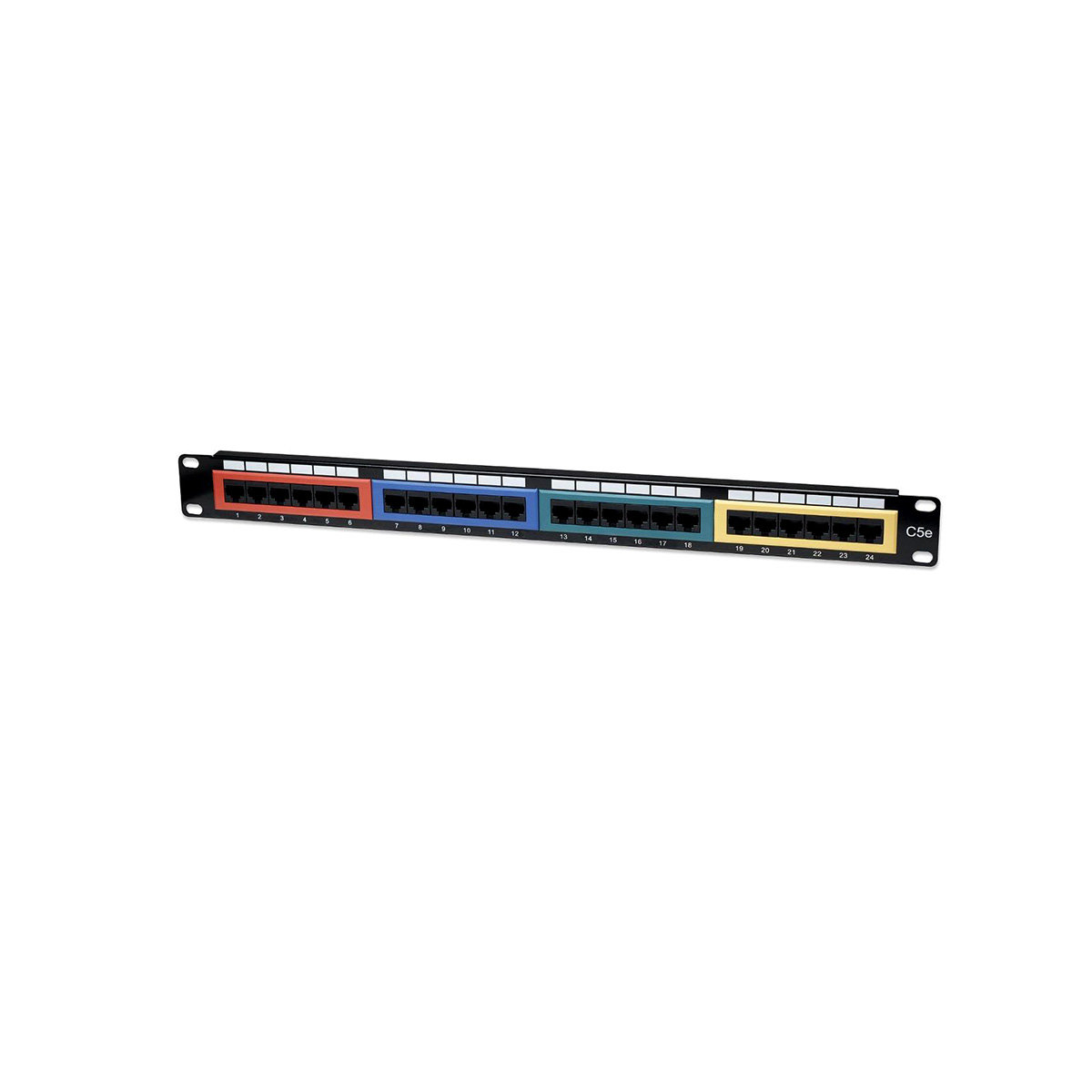 Intellinet Patch panel UTP Cat5e 24-porty RJ45 19cali 1U z kolorowymi modułami 513678