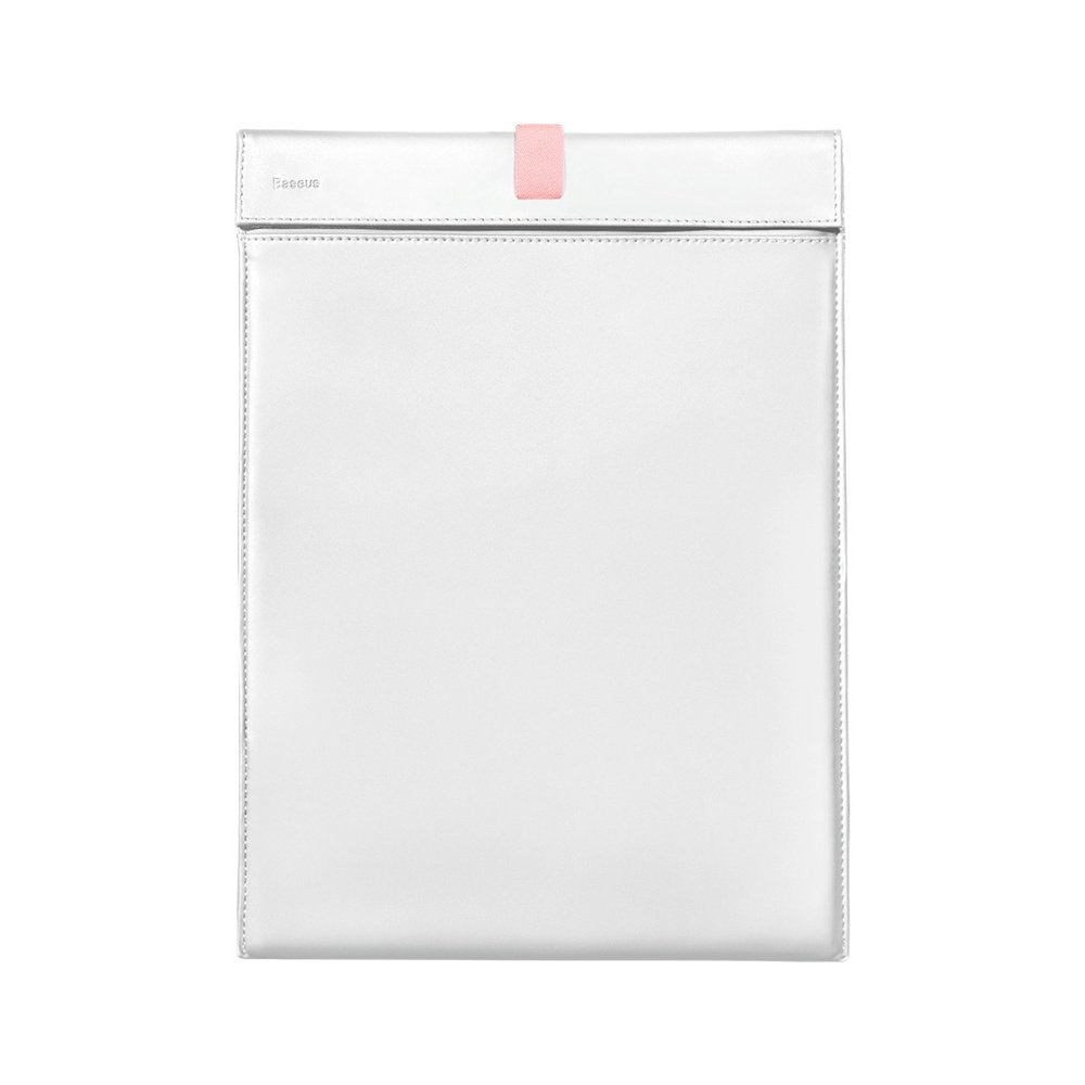 Baseus Let's go | Torba etui pokrowiec na laptopa notebook do 15 16'' | biały / różowy LBQY-B24