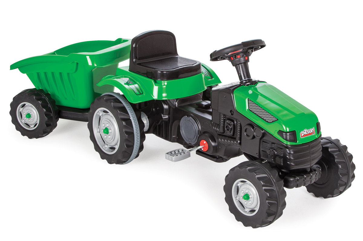 Artyk Traktor na pedały z przyczepą zielony 012150 8693461012150