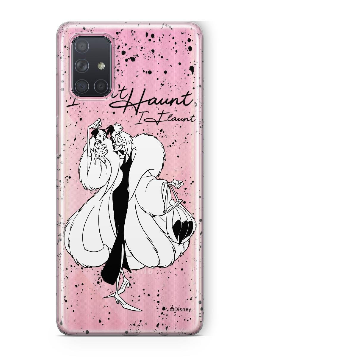 Etui na SAMSUNG Galaxy A71 DISNEY Cruella i Puppy 001