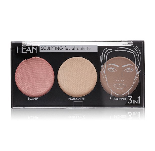 HEAN SCULPTING FACIAL PALETTE Paletka do modelowania twarzy 3 kolory -