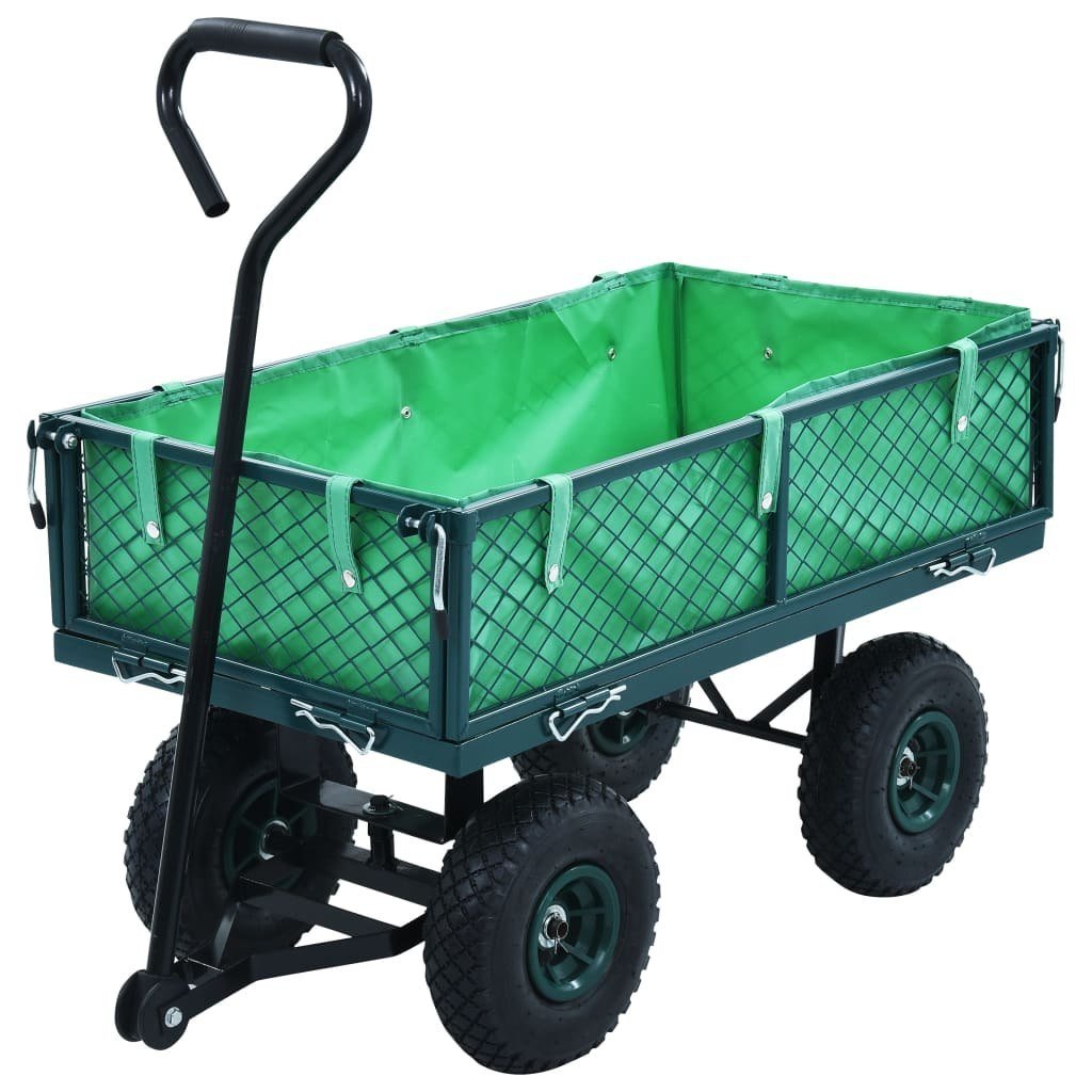 vidaXL Lumarko Ogrodowy wózek ręczny, zielony, 250 kg 145509