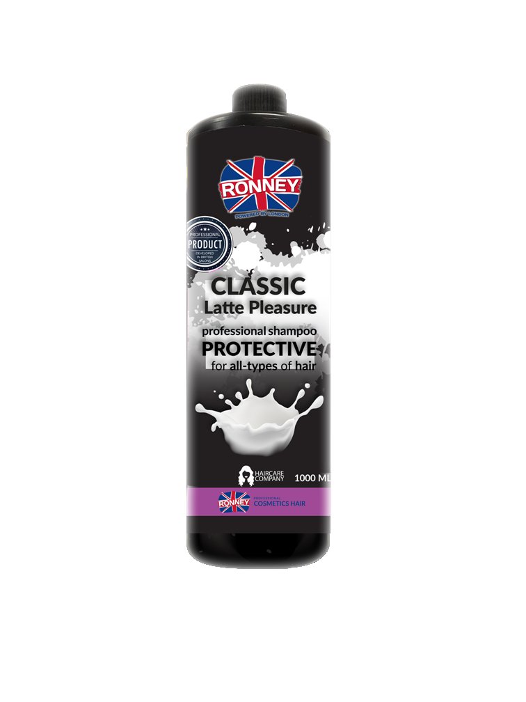 Ronney Ronney CLASSIC Latte Pleasure Protective Shampoo Szampon z proteinami 1000ml 43898-uniw