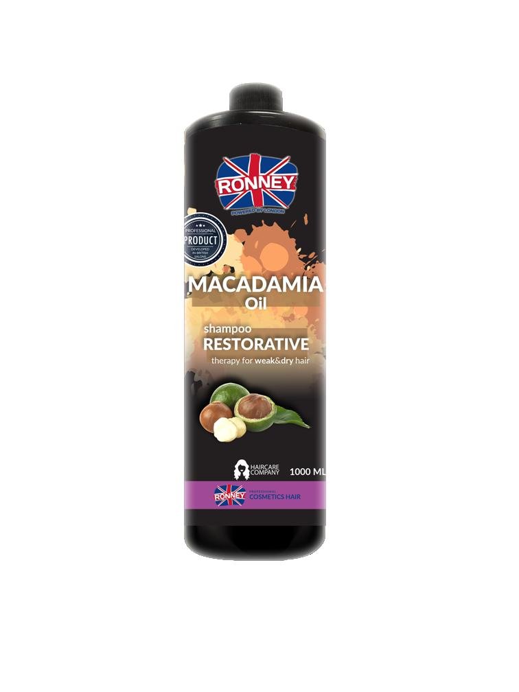 Macadamia Ronney Ronney Oil Restorative Shampoo Szampon do słabych i suchych włosów 1000ml 43903-uniw