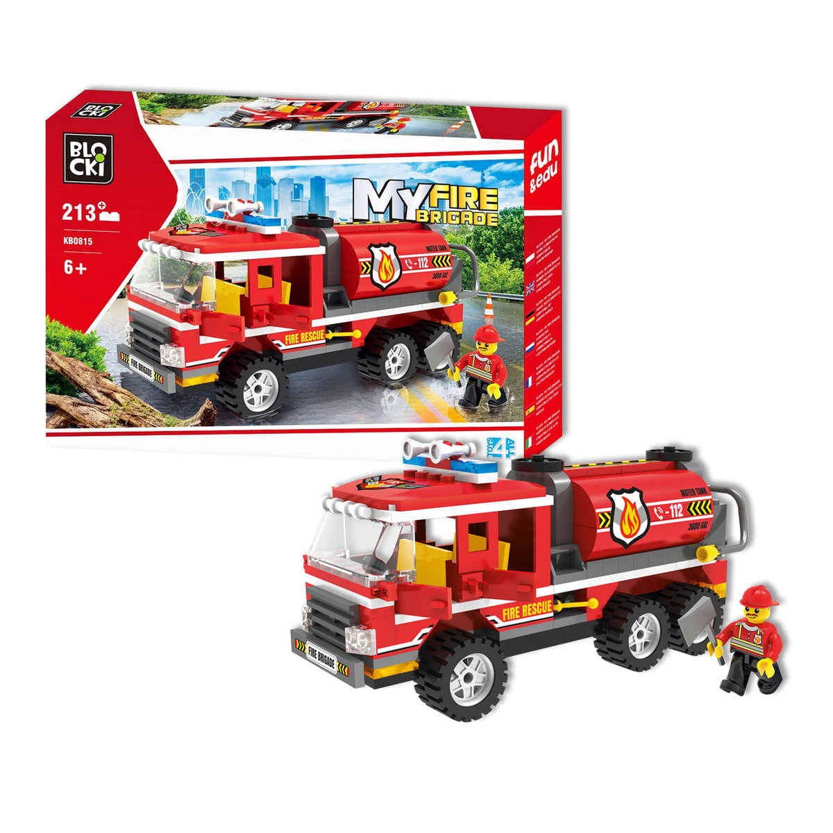 Blocki KLOCKI STRAŻ POŻARNA MYFIRE CYSTERNA 213 EL. KB0815