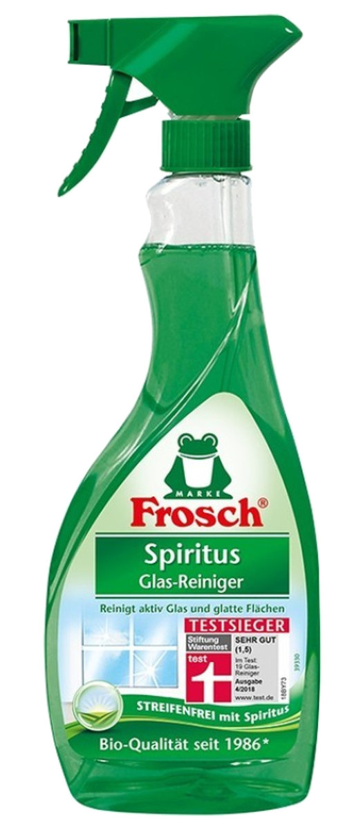 Frosch Spiritus szklany środek czyszczący butelka ze spryskiwaczem, 2er Pack (2 X 500 ML) 5309