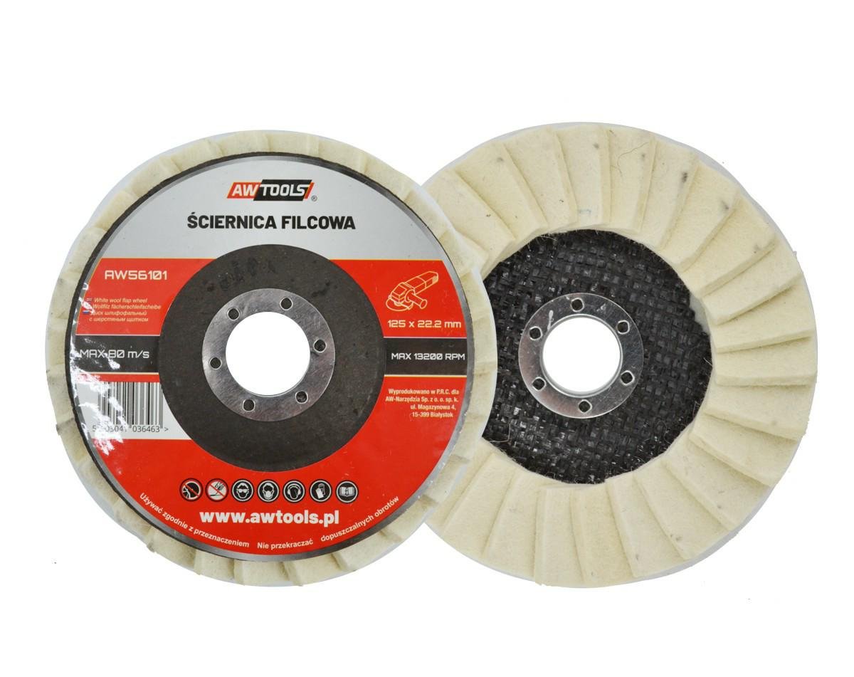 AWTOOLS ŚCIERNICA FILCOWA 125mm