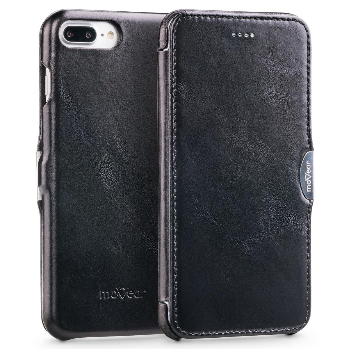 moVear Etui do iPhone 8 Plus 7 Plus MOVEAR 100% Skóra Vintage Czarna AI87PS0CIBKVBK