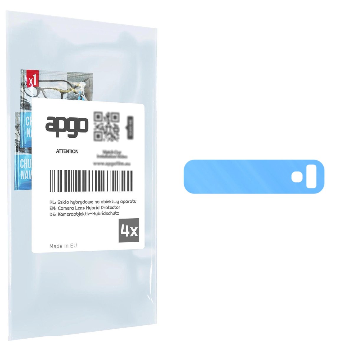 4x Szkło hybrydowe na aparat obiektyw kamerę 9H do Samsung Galaxy S10 - apgo hybrid Camera Lens Protector