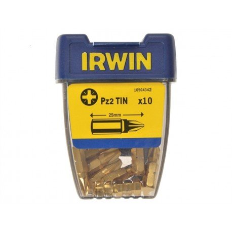 GROT TYPU POZIDRIV TIN-TYTANOWY 1/4' 25MM KOMPLET 10 SZT PZ2