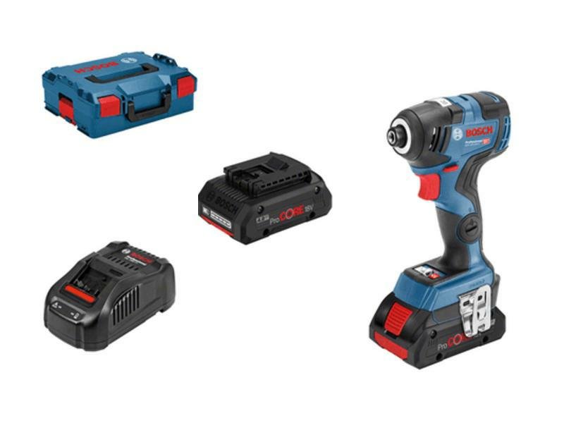 Bosch Professional 06019G4106 akumulatorowa wkrętarka udarowa GDR 18V-200 C (2 x ProCORE18V 4,0 Ah akumulatory, 18 V, w L-BOXX) C 2xProCORE18V 4.0Ah, 18 V, niebieska