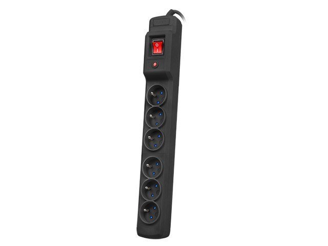 Armac Listwa przeciwprzepięciowa Multi M6 10m czarna 6 gniazd (M6/100/CZ)