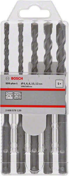 Wiertła BOSCH SDS Plus-1, 6-12 mm, 5 szt.