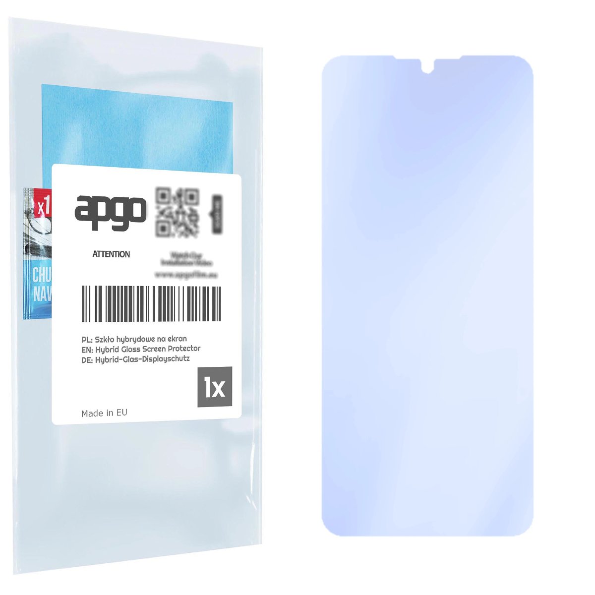 Szkło ochronne na ekran Hybrydowe 9H zamiennik hartowanego do Oppo Reno3 - apgo PRO Flexible Hybrid Glass nie pękające