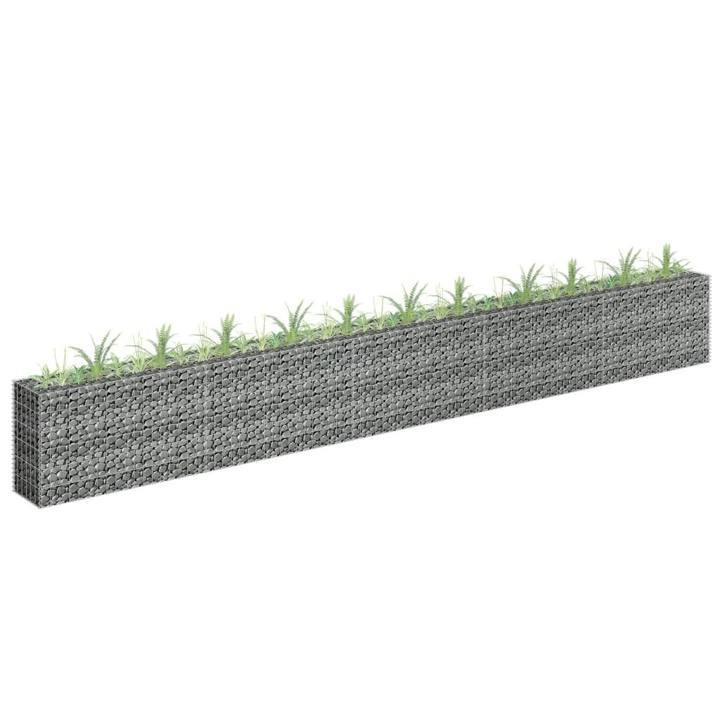 vidaXL Donica gabionowa z galwanizowanej stali, 450 x 30 x 60 cm