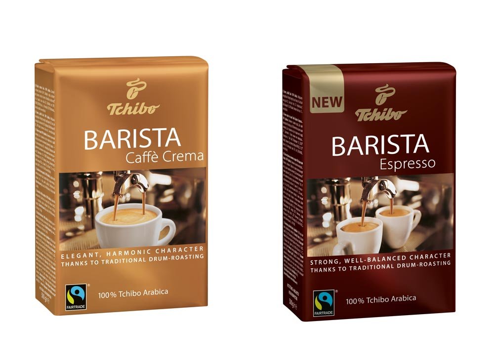 Tchibo, zestaw kaw ziarnistych Barista Caffe Crema + Espresso, 2 x 500g
