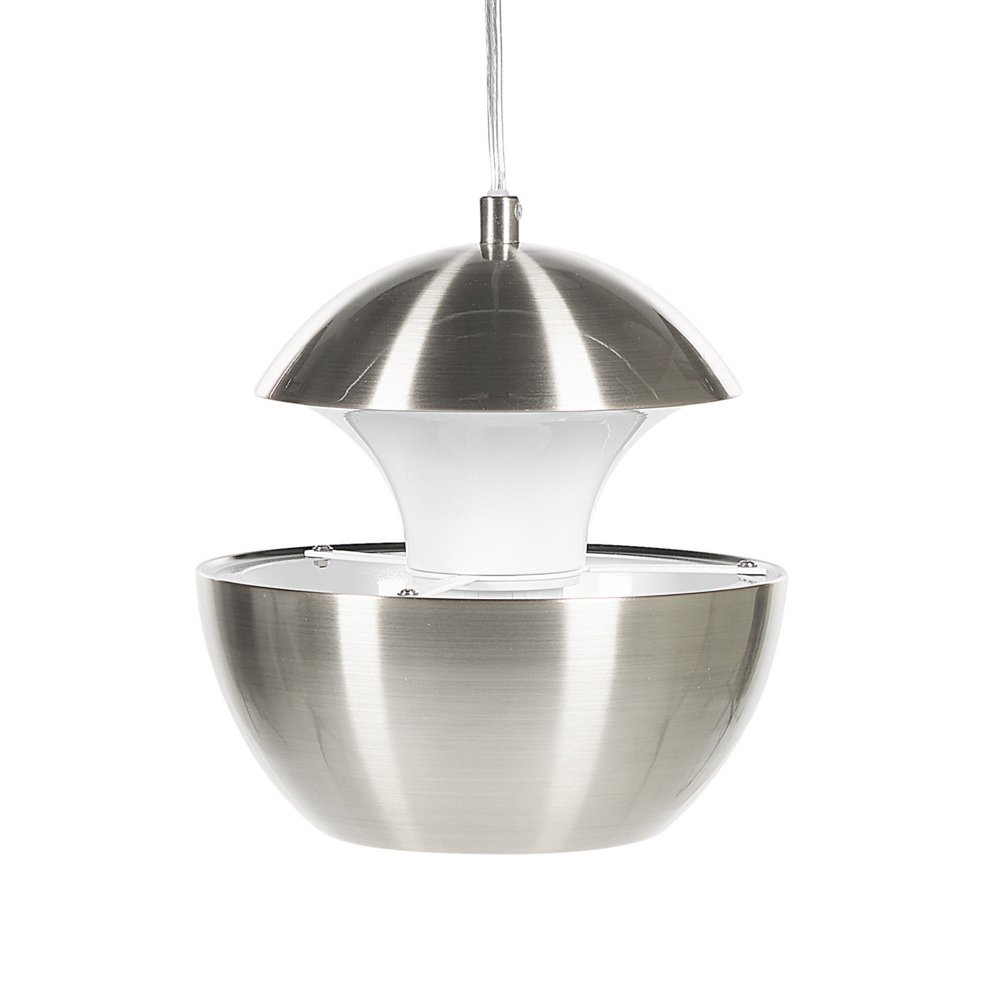 Beliani Lampa wisząca Lampa wisząca metalowa srebrna BOJANA