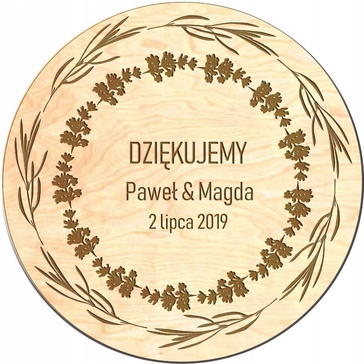 Podziękowanie dla gości ślub, wesele magnes mk24