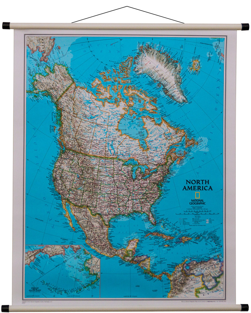 National Geographic, Ameryka Północna Classic mapa ścienna polityczna, 1:14 009 001