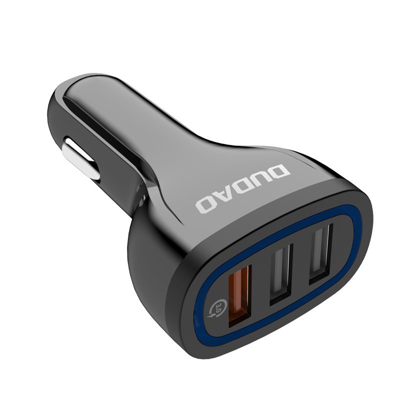 Dudao Ładowarka samochodowa szybkie ładowanie Quick Charge 3.0 QC3.0 2.4A 18W 3x USB czarny