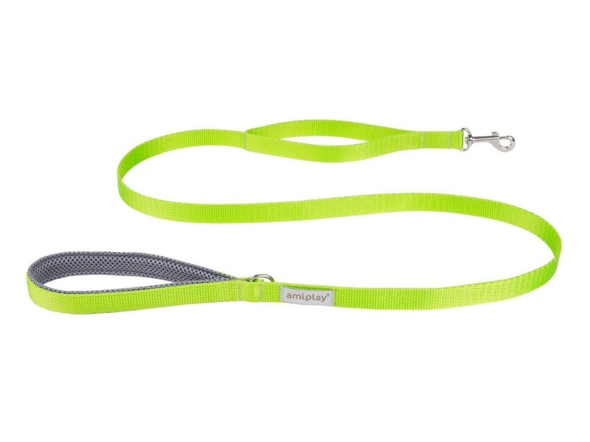 Smycz AMIPLAY Samba, zielona, rozmiar XL, 2,5x150 cm